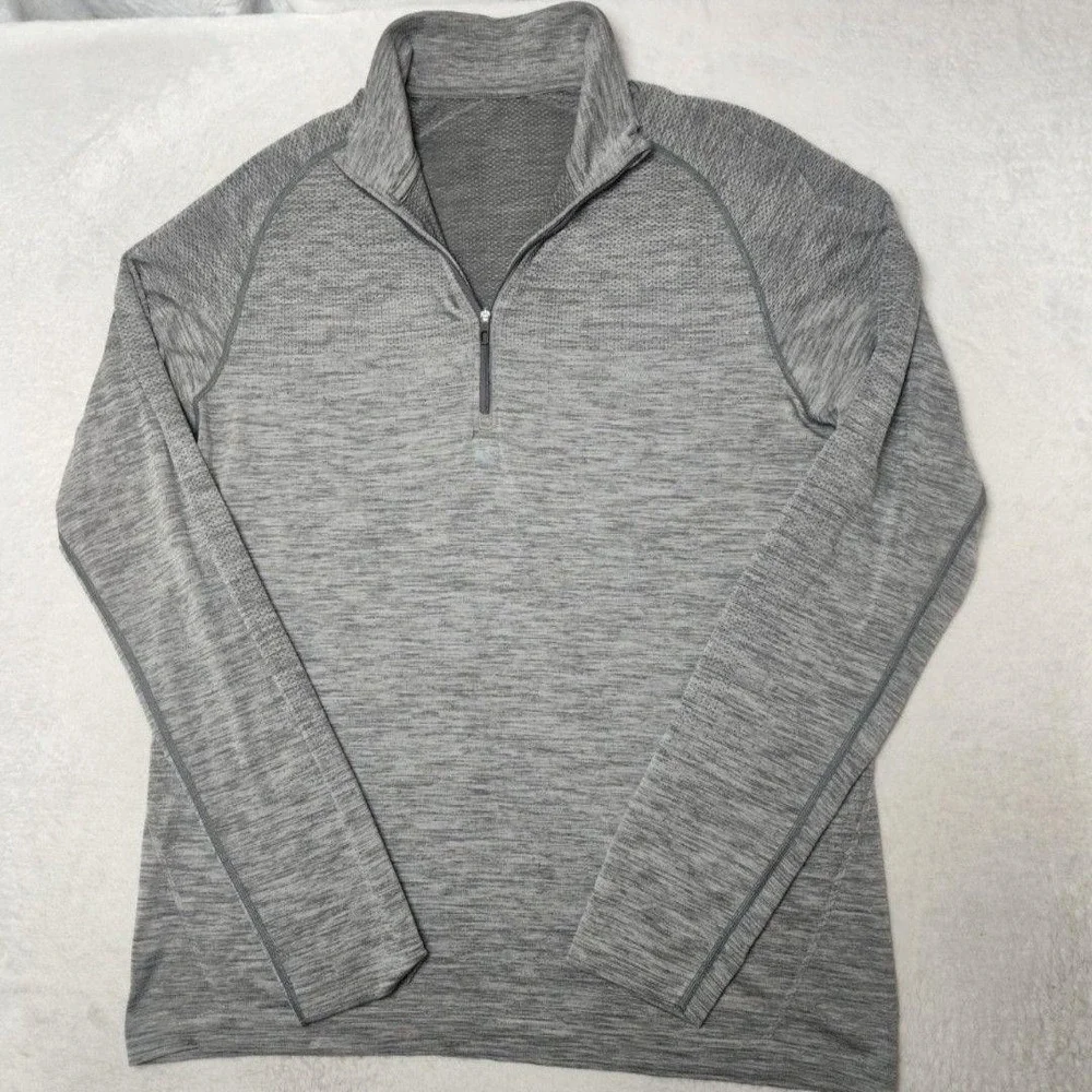 Lululemon Pullover Womens‎ Large Gray Swiftly Tech Quarter Zip Long Sleeve Golf